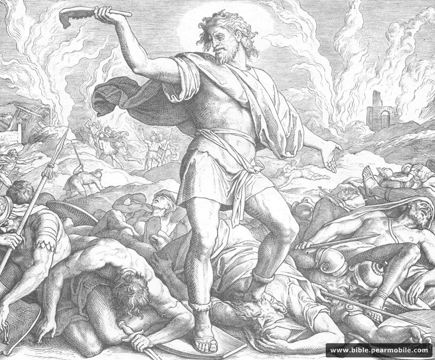 Съдии 15:16 - Samson Kills the Philistines